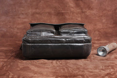 Handmade Leather Mens Cool Messenger Bag Chest Bag Bike Bag Cycling Bag for men