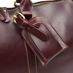 Genuine Leather Mens Cool Weekender Bag Travel Bag Duffle Bags Overnight Bag Holdall Bag for men