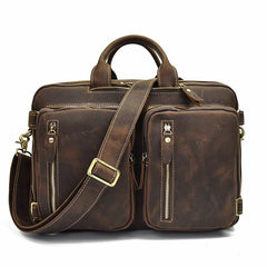 Genuine Leather Mens Cool Messenger Bag Work Bag Satchel Bag Briefcase Bag for men
