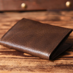 Handmade Leather Mens Cool Slim Leather Wallet Men Small Wallets Bifold for Men - iwalletsmen