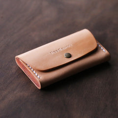 Cool Handmade Wooden Leather Mens Wallet Small Card Holder Coin Wallet for Men - iwalletsmen