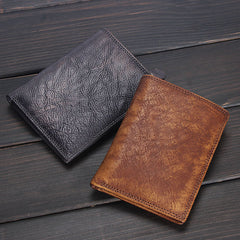 Handmade Mens Cool billfold Leather Wallet Men Small Slim Wallets Bifold for Men - iwalletsmen