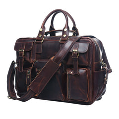 Genuine Leather Mens Cool Messenger Bag Work Bag Satchel Bag Briefcase Bag for men