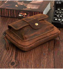 Leather Belt Pouch Mens Cases Waist Bag Hip Pack Belt Bag Fanny Pack Bumbag for Men