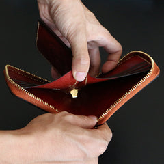 Handmade Leather Mens Chain Biker Wallet Cool Leather Wallet Small Wallets for Men - iwalletsmen