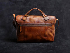 Genuine Leather Mens Cool Messenger Bag Briefcase Chest Bag Bike Bag Cycling Bag for men