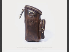 Leather Belt Pouch Mens Small Cases Waist Bag Hip Pack Belt Bag Fanny Pack Bumbag for Men