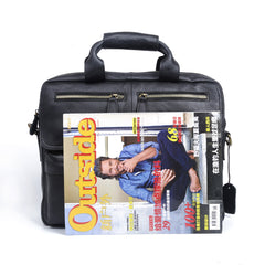 Genuine Leather Mens Cool Messenger Bag Briefcase Chest Bag Bike Bag Cycling Bag for men