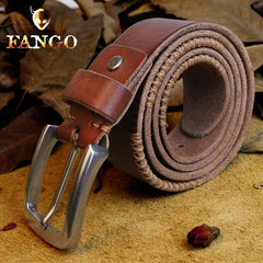 Handmade Genuine Leather Mens Leather Men Brown Black Belt for Men Cool Leather Belt