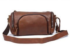 Genuine Leather Mens Messenger Bag Cool Weekender Bag Travel Bag Duffle Bags Overnight Bag Holdall Bag for men