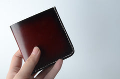 Handmade Leather Minimalist Mens Cool Slim Leather Wallet Men billfold Wallets Bifold for Men