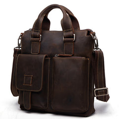 Handmade Leather Mens Cool Messenger Bag Work Bag Satchel Bag Briefcase Bag for men