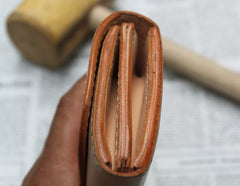 Handmade Leather Mens Clutch Long Wallet Cool Vintage Long Wallet for Men - iwalletsmen
