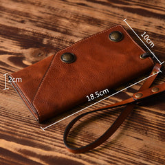 Handmade Mens Cool Leather Chain Wallet Biker Trucker Wallet with Chain for Men - iwalletsmen