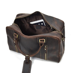 Genuine Leather Mens Cool Weekender Bag Travel Bag Duffle Bags Overnight Bag Holdall Bag for men