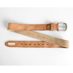 Handmade Genuine Custom Leather Mens Leather Men Beige Belt for Men - iwalletsmen
