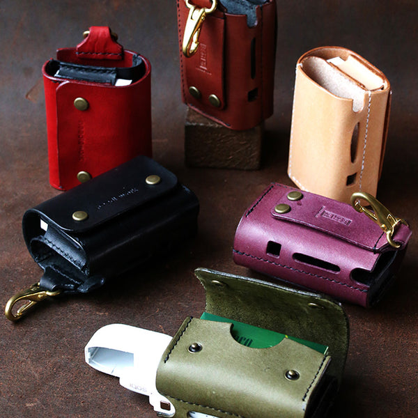 Cool Leather Mens IQOS Cigarette Case With Belt Clip Loop IQOS Holder for Men - iwalletsmen