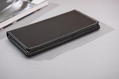 Handmade Leather Mens Clutch Wallet Cool Leather Wallet Long Phone Wallets for Men