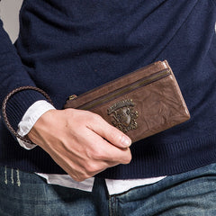 Handmade Leather Mens Chain Biker Wallet Cool Leather Wallet Wrist Wallets for Men - iwalletsmen