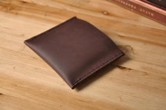Handmade Mens Cool billfold Leather Wallet Men Small Card Slim Wallets Bifold for Men