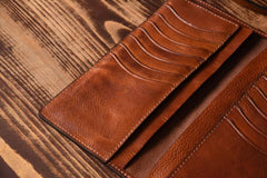 Handmade Mens Cool Leather Chain Wallet Biker Trucker Wallet with Chain for Men - iwalletsmen
