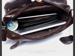 Genuine Leather Mens Cool Messenger Bag Chest Bag Bike Bag Cycling Bag for men