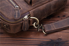 Genuine Leather Mens Cool Messenger Bag Work Bag Satchel Bag Briefcase Bag for men