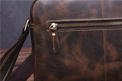 Genuine Leather Mens Cool Messenger Bag SHOULDER BAG CHEST BAG BIKE BAG CYCLING BAG
