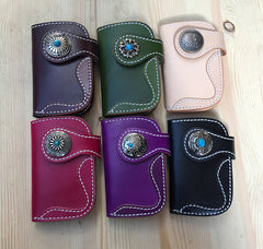 Handmade Leather Mens Biker Key Wallet Cool Key Wallets Card Wallet for Men - iwalletsmen