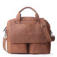 GENUINE LEATHER MENS COOL MESSENGER BAG BRIEFCASE WORK BAG BUSINESS BAG FOR MEN - iwalletsmen