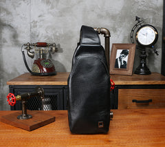 Leather Mens Sling Bag Sling Shoulder Bag Sling Backpack for men - iwalletsmen