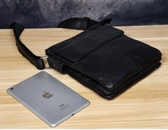 Genuine Leather Mens Cool Messenger Bag Chest Bag Bike Bag Cycling Bag for men