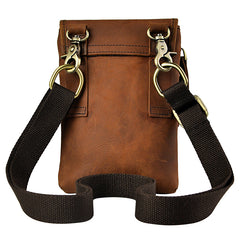 Leather Belt Pouch Mens Cases Waist Bag Hip Pack Belt Bag Fanny Pack Bumbag for Men