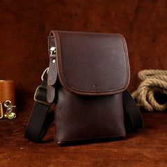 Leather Belt Pouch Mens Cases Waist Bag Hip Pack Belt Bag Fanny Pack Bumbag for Men