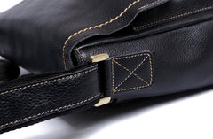 Genuine Leather Mens Cool Messenger Bag Chest Bag Bike Bag Cycling Bag for men