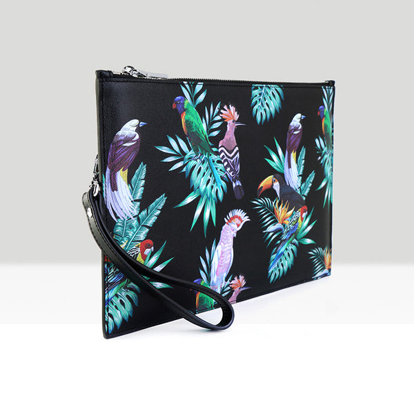 Handmade Leather Mens Cool Long Leather Wallet Zipper Clutch Wristlet Wallet for Men - iwalletsmen