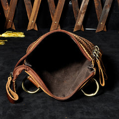 Leather Belt Pouch Mens Small Cases Waist Bag Hip Pack Belt Bag Fanny Pack Bumbag for Men