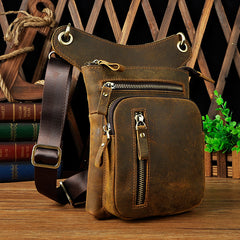 leather thigh bags Leather Drop Leg Bag Mens Leather Thigh Bag Left Leg Pack Motorcycle Thigh Bag Belt Pouch 