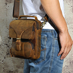 Leather Belt Pouch Mens Small Cases Waist Bag Hip Pack Belt Bag Fanny Pack Bumbag for Men