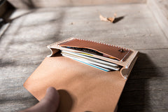 Handmade Leather Mens Cool billfold Wallet Card Holder Small Card Slim Wallets for Men