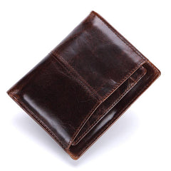Vintage Mens Wallet billfold Slim Bifold Wallet Genuine Leather Card Wallet for Men - iwalletsmen