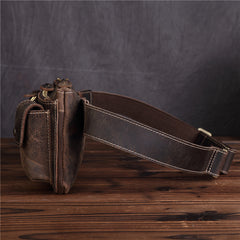 Leather Fanny Pack Mens Waist Bag Hip Pack Belt Bag Bumbag for Men