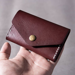 Handmade Leather Mens Cool billfold Wallet Card Holder Small Card Slim Wallets for Men