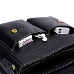 Genuine Leather Mens Cool Messenger Bag Chest Bag Bike Bag Cycling Bag for men