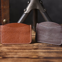 Handmade Mens Cool billfold Leather Wallet Men Small Card Slim Wallets Bifold for Men - iwalletsmen