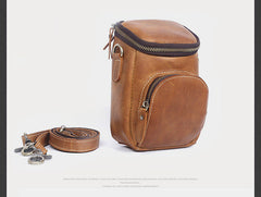 Leather Belt Pouch Mens Small Cases Waist Bag Hip Pack Belt Bag Fanny Pack Bumbag for Men