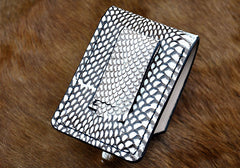 Cool Leather Mens Snake Cigarette Case Cigarette Holder Belt Pouch with Belt Loop for Men - iwalletsmen