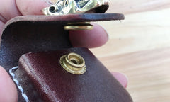 Mens Leather Zippo Lighter Pouch with Loop Cool Zippo lighter case with Clip - iwalletsmen