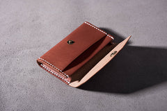 Handmade Leather Mens Cool billfold Wallet Card Holder Small Card Slim Wallets for Men - iwalletsmen