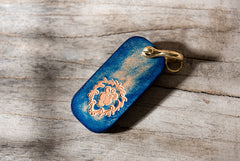 Handmade Leather Mens World of Warcraft Cool Keychain KeyCharm Keyring Pendant for Men